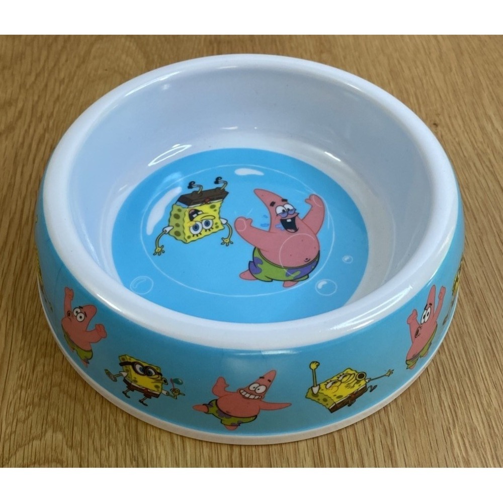 Nickelodeon SpongeBob SquarePants White Melamine Pet Bowl Food Water Dish